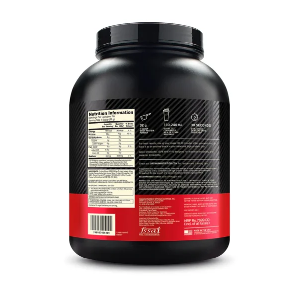 ON Gold Standard 100% Whey Protein Powder | Mocha Cappuccino | 5 lbs