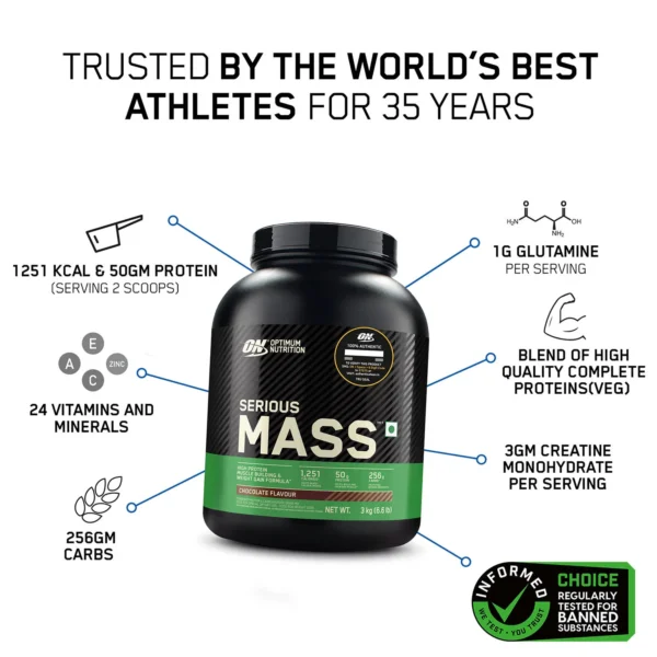 ON Serious Mass Weight Gainer - Vanilla flavour - 5KG