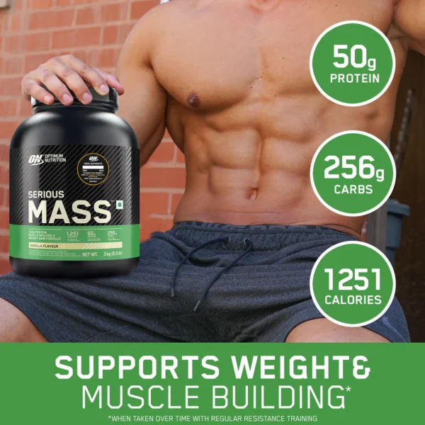 ON Serious Mass Weight Gainer - Vanilla flavour - 5KG