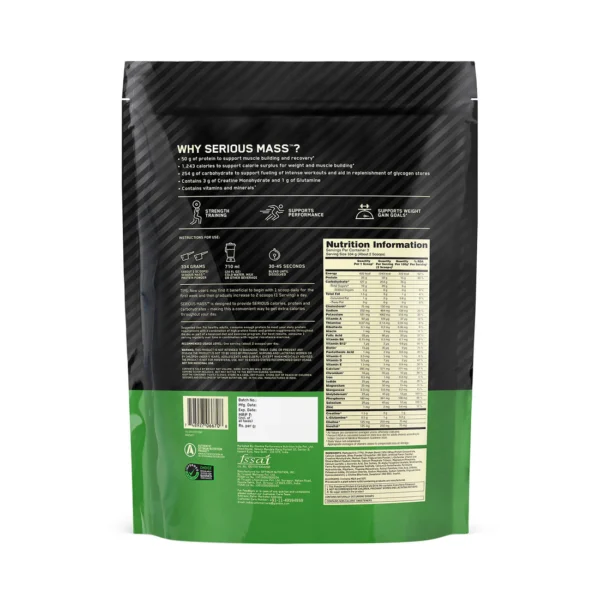 ON Serious Mass Weight Gainer - Vanilla flavour - 1KG