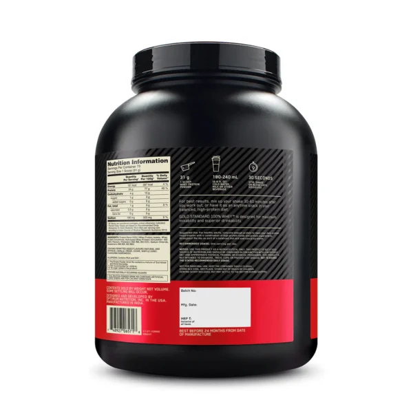 ON Gold Standard 100% Whey Protein Powder | Vanilla Ice Cream | 5 lbs