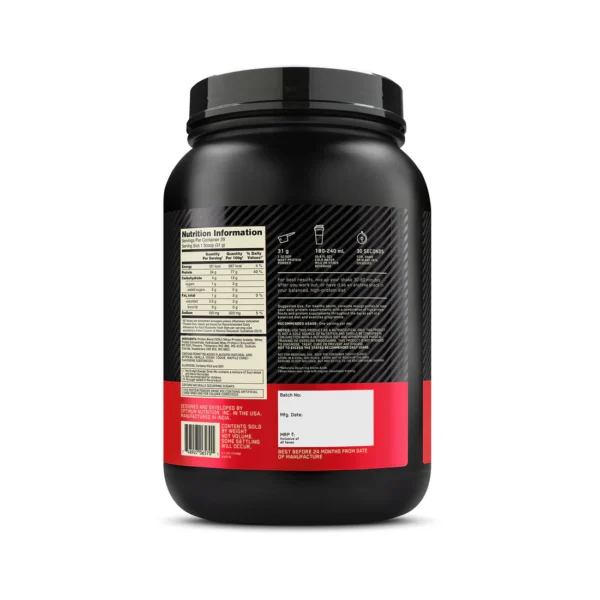 ON Gold Standard 100% Whey Protein Powder | Vanilla Ice Cream | 2 lbs