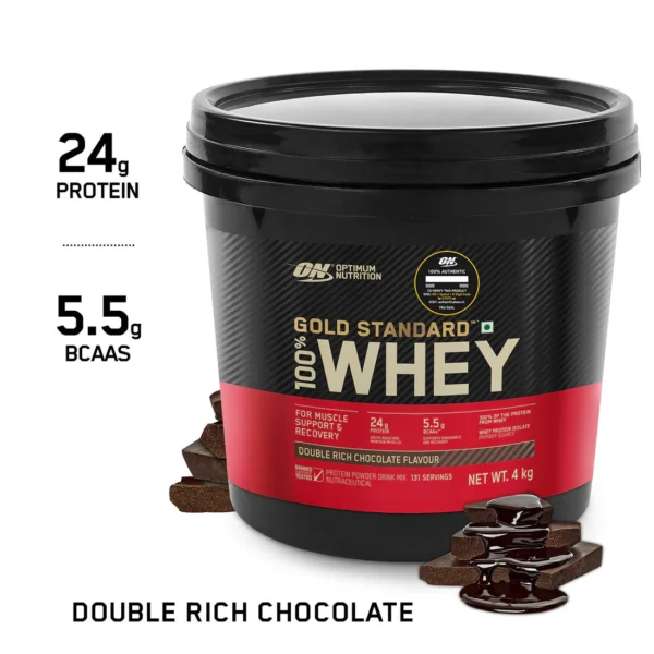 ON Gold Standard 100% Whey Protein Powder | Double Rich Chocolate | 4 kg
