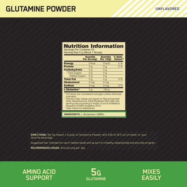 ON Glutamine Powder | Unflavoured | 250 g