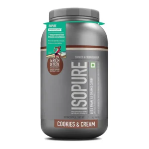 Isopure Whey Protein Isolate Powder with Vitamins for Immune Support - 2 kg (Cookies & Cream)