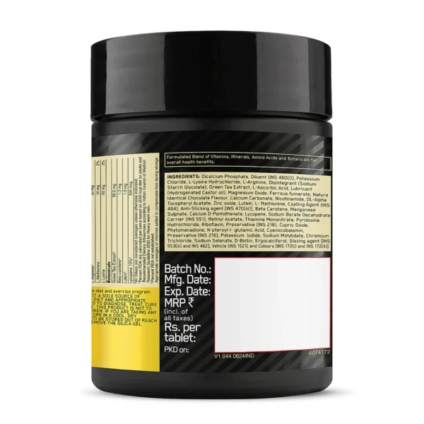 ON Multivitamin for MEN- 60 Tablets, 26 Vitamins & Minerals, Amino Acids & Anti-Oxidants