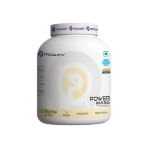 Proquest Nutrition Power Mass Weight Gainer French Vanilla Flavour – 2.72 Kg | With 115g Carbohydrates, 17g Protein, 3g Creatine | Muscle Growth & Mass Gain (18 servings)