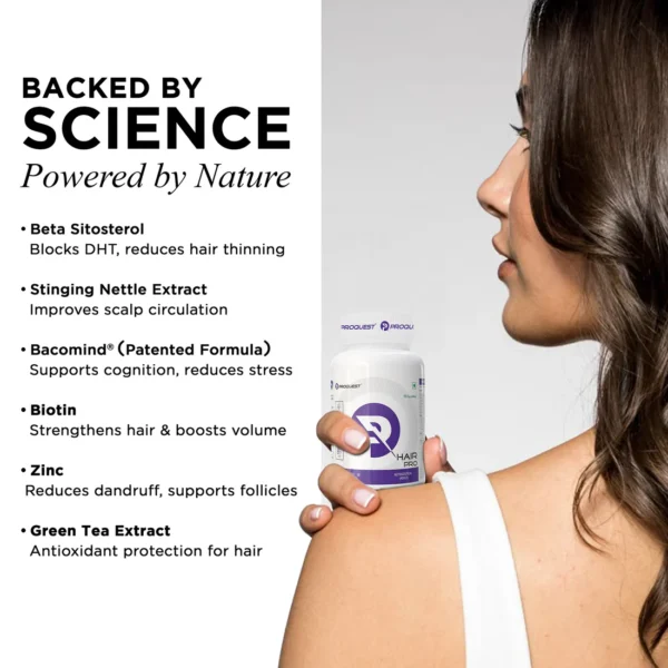 PROQUEST Hair Pro Hair Vitamins for Support Hair Growth, Reduced Hair Fall & Improves Hair Density.