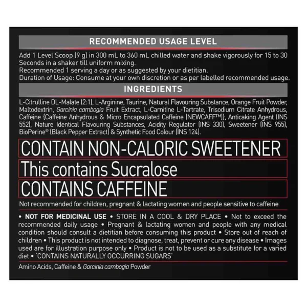 MuscleBlaze Pre Workout Ripped, 4000 mg Citrulline & L-Arginine, 500 mg L-Carnitine, 500 mg Garcinia Extract (Fruit Splash,, 27 Servings, Powder) - Pack of 250 g
