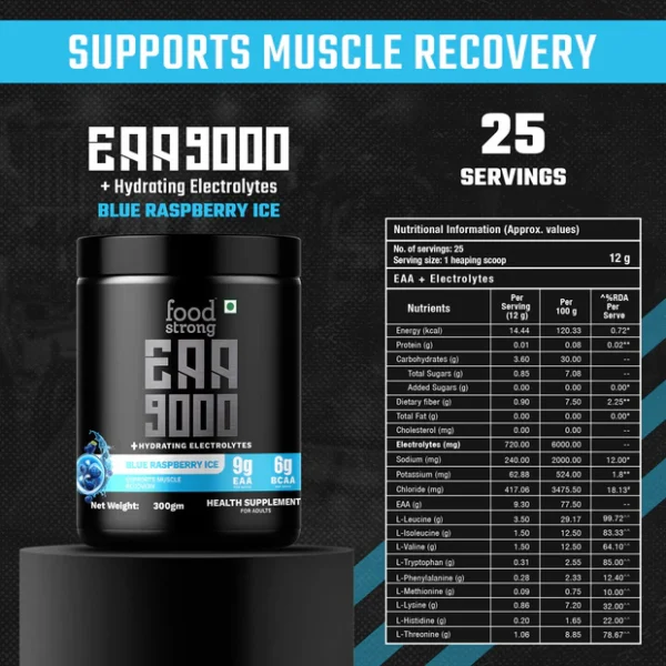 EAA 9000 with Hydrating Electrolytes, Blue Raspberry Ice Flavour