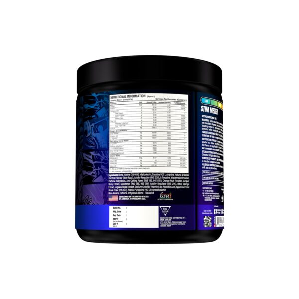 PS PROSUPPS Hyde Xtreme- Hard Hitting Energy Pre Workout Supplement | Caffeine, Beta-Alanine, Creatine Hcl, L-Arginine | For Muscle Pump, Vascularity|30 Servings (Blue Razz), Powder, 195 grams