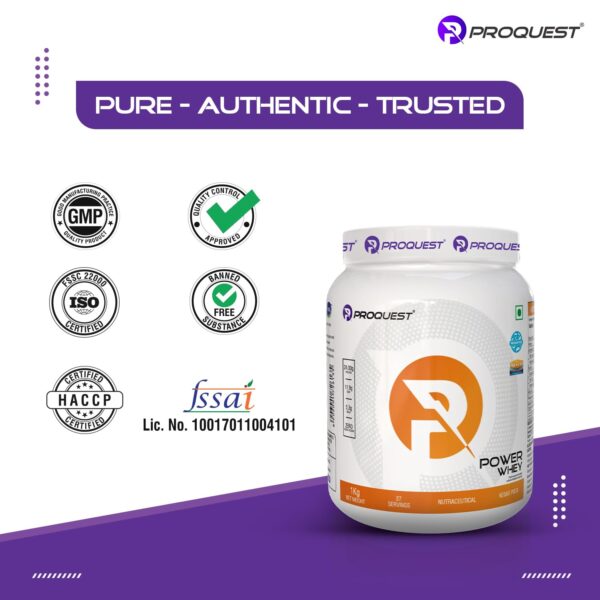 ProQuest Whey Protein (Kesar Pista, 2 KG / 4.4 lb / 55 Servings) | 24g Protein Per Scoop | 5.3g BCAA & 11.9g EAA |Lab Tested, Added Probiotics & Digezyme® for Fast & Easy Digestion