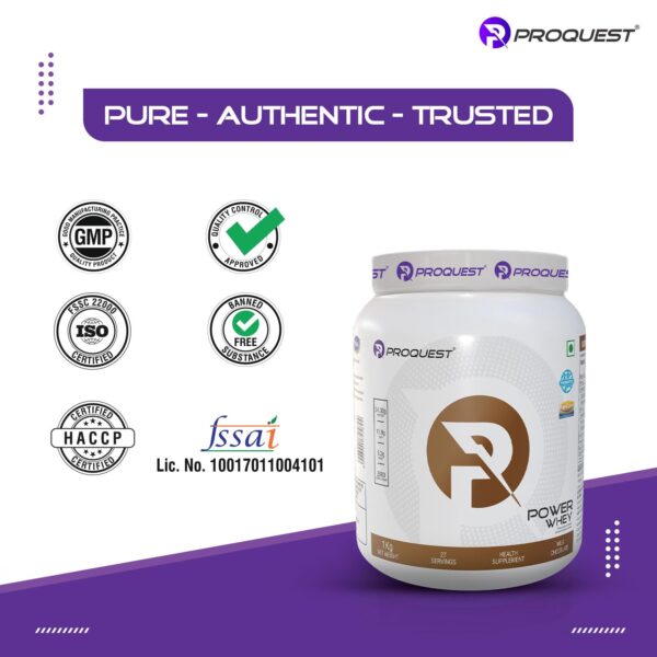ProQuest Whey Protein (Milk Chocolate, 1 KG / 2.2 lb / 27 Servings) | 24g Protein Per Scoop | 5.3g BCAA & 11.9g EAA |Lab Tested, Added Probiotics & Digezyme® for Fast & Easy Digestion