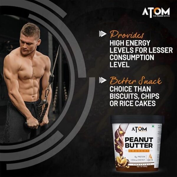 AS-IT-IS ATOM Chocolate Peanut Butter Crunchy 1Kg | Gluten Free | Cholesterol Free…