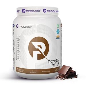 Proquest Nutrition Power Mass Weight Gainer Milk Chocolate Flavour – 907g | With 115g Carbohydrates, 17g Protein, 3g Creatine | Muscle Growth & Mass Gainer