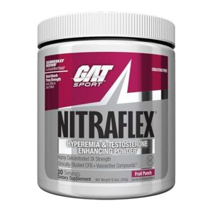 GAT Sport Nitraflex Fruit Punch Flavour powder -Pack of 30 Servings
