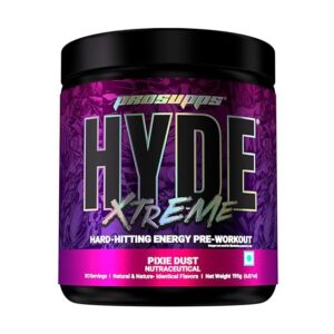 PRO SUPPS Prosupps Hyde Xtreme Pre Workout 195Gm | 30 Servings | (Pixie Dust), Powder