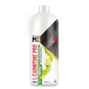 MuscleBlaze Liquid L-Carnitine PRO (Key Lime, 450ml) | 3300mg L- Carnitine |Triple Strength Formula