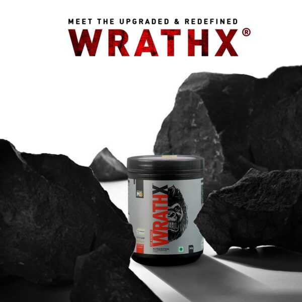 MuscleBlaze Pre Workout Wrathx With Creapure,Nitroblaze & Bioperine (Fruit Fury,340 G,20 Servings),Powder,1 Count