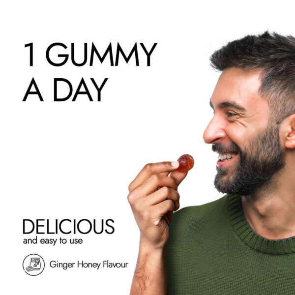 Kapiva Himalayan Shilajit/Shilajeet Gummies | 225mg Shilajit/Gummy | Ginger Honey Flavour | NABL-Certified Gummy | Boosts Energy Levels, Endurance & Stamina | No Added Sugar | Gelatin Free | 30 Gummies