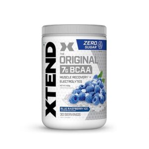 Xtend Scivation Bcaas Powder For Adults(Pre-Workout, 7G Bcaas, 0G Carbs,Sugar & Calories, 3.5 Leucine, 2.5G L-Glutamine, 1G Citrulline Malate) - 402 Gm, 30 Servings (Blue Raspberry)
