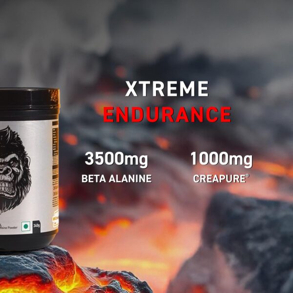 MuscleBlaze Pre Workout WrathX with Creapure, Nitroblaze & BioPerine (Mango Mayhem, 340g, 20 Servings)