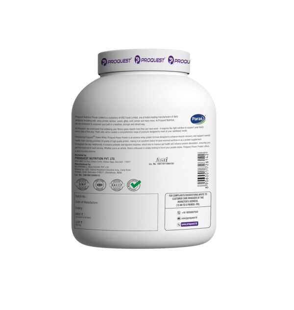 ProQuest Whey Protein (Mango Rush, 2 KG / 4.4 lb / 55 Servings) | 24g Protein Per Scoop | 5.3g BCAA & 11.9g EAA |Lab Tested, Added Probiotics & Digezyme® for Fast & Easy Digestion