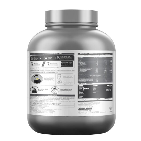 MuscleBlaze Biozyme Performance Whey Protein Powder, Blue Tokai Coffee (2kg / 4.4lbs) | 25g Protein Per Scoop | Clinically Tested 50% Higher Protein Absorption