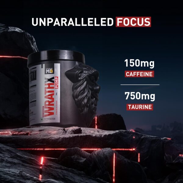 MuscleBlaze Pre Workout WrathX PUMP with Nitrosigine & L-Citrulline (Citrus Blast, 300g, 30 Servings)
