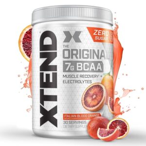 Scivation Xtend Original Bcaa Powder (Italian Blood Orange) - Sugar Free Workout Muscle Recovery Drink With 7G Bcaa,, Amino Acid Supplement With L Glutamine & Electrolytes - 426 Gms (30 Servings)