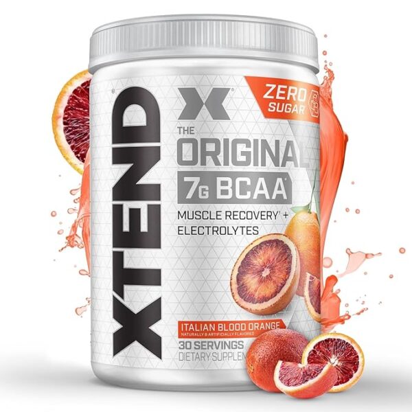 Scivation Xtend Original Bcaa Powder (Italian Blood Orange) - Sugar Free Workout Muscle Recovery Drink With 7G Bcaa,, Amino Acid Supplement With L Glutamine & Electrolytes - 426 Gms (30 Servings)