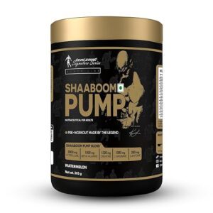 Kevin Levrone Shaaboom Pump Pre-Workout Supplement | 6000mg Citrulline, 3000mg Beta-Alanine, 400mg Caffeine | Intense Muscle Pump & Energy | Red Fruit Punch Flavour 385g