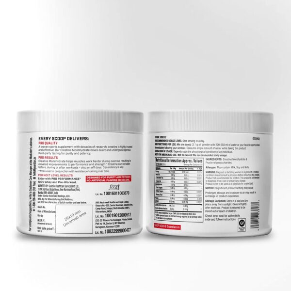 GNC Pro Performance Creatine Monohydrate - 3000mg Creatine Per Scoop | Micronized for Faster Absorption | Boosts Energy, Muscle Volume & Performance | Gluten-Free | Unflavored | 250gm