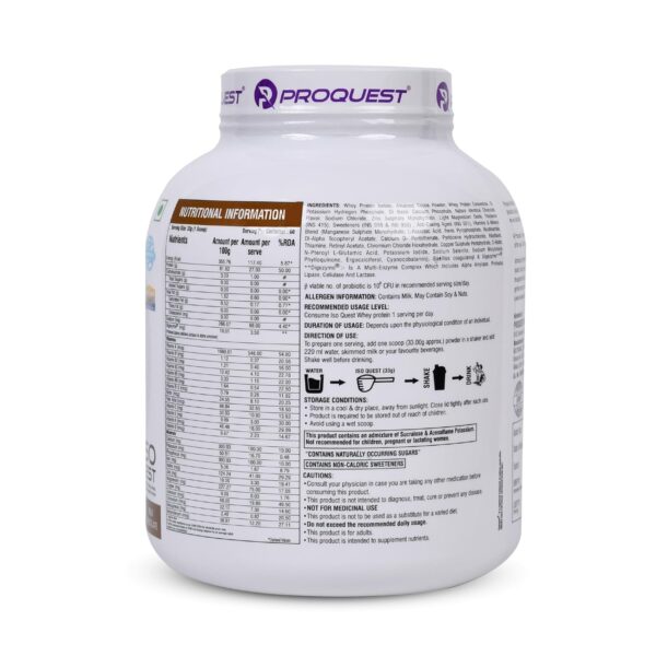 ProQuest Isolate Whey Protein Iso Quest (Milk Chocolate, 2KG / 4.4 lb / 60 Servings) | 27g Protein Per Scoop | Low Fat & 12.5g EAA | Lab Tested & Easily Digestive | Faster Muscle Support & Recovery