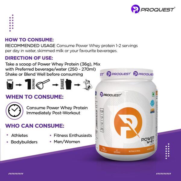 ProQuest Whey Protein (Kesar Pista, 2 KG / 4.4 lb / 55 Servings) | 24g Protein Per Scoop | 5.3g BCAA & 11.9g EAA |Lab Tested, Added Probiotics & Digezyme® for Fast & Easy Digestion