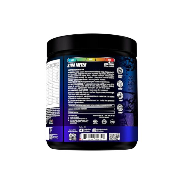 PS PROSUPPS Hyde Xtreme- Hard Hitting Energy Pre Workout Supplement | Caffeine, Beta-Alanine, Creatine Hcl, L-Arginine | For Muscle Pump, Vascularity|30 Servings (Blue Razz), Powder, 195 grams
