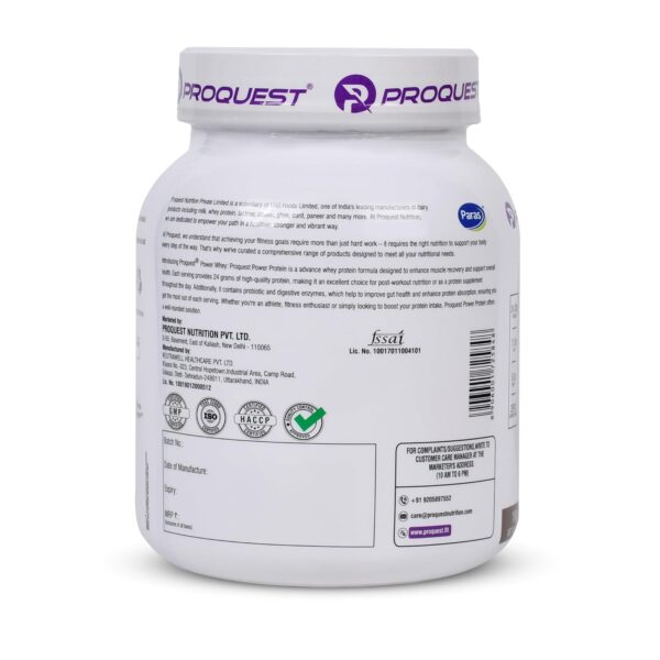 ProQuest Whey Protein (Café Mocha, 1 KG / 2.2 lb / 27 Servings) | 24g Protein Per Scoop | 5.3g BCAA & 11.9g EAA |Lab Tested, Added Probiotics & Digezyme® for Fast & Easy Digestion