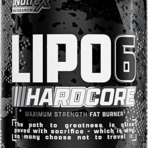 Nutrex Research Lipo-6 Hardcore Supplement, Supports Metabolism & Energy, Dietary Capsules – 60 Count