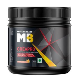 MuscleBlaze CreaPRO Creatine Monohydrate Powder with Creapure, Fruit Punch (62 Servings, 250g)