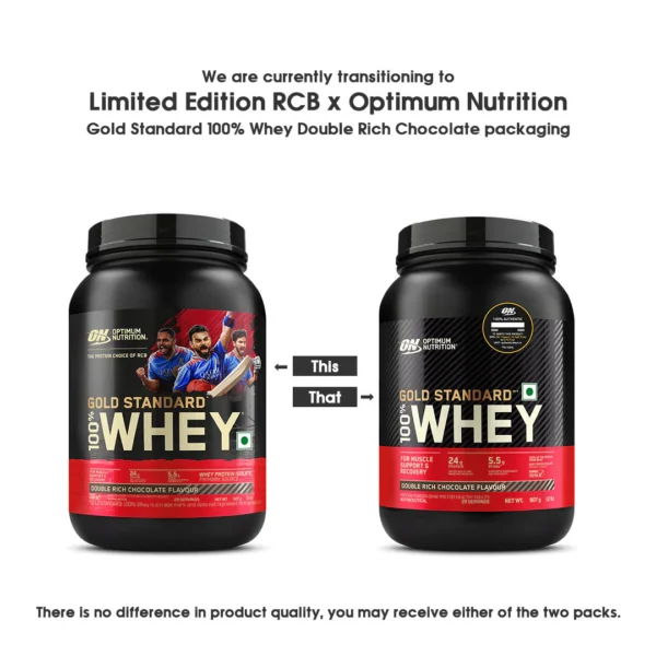 ON Gold Standard 100% Whey Protein | 907 g (2 lbs) | Double Rich Chocolate