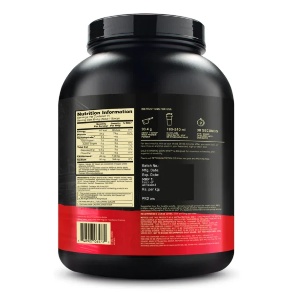 ON Gold Standard 100% Whey Protein Powder | Double Rich Chocolate | 5 lbs