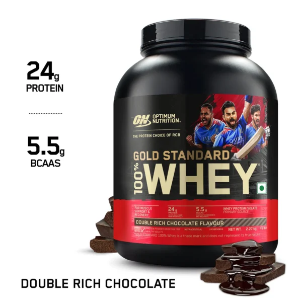 ON Gold Standard 100% Whey Protein Powder | Double Rich Chocolate | 5 lbs