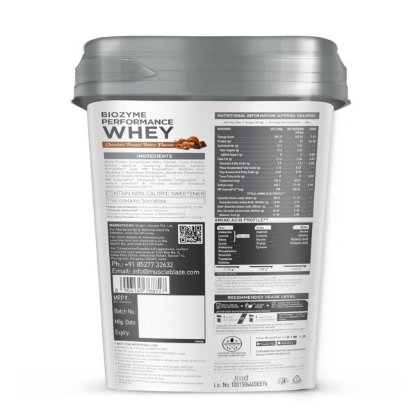Protein Powder, Chocolate Peanut Butter (4x1kg) | 25g Protein Per Scoop | Clinically Tested 50% Higher Protein Absorption
