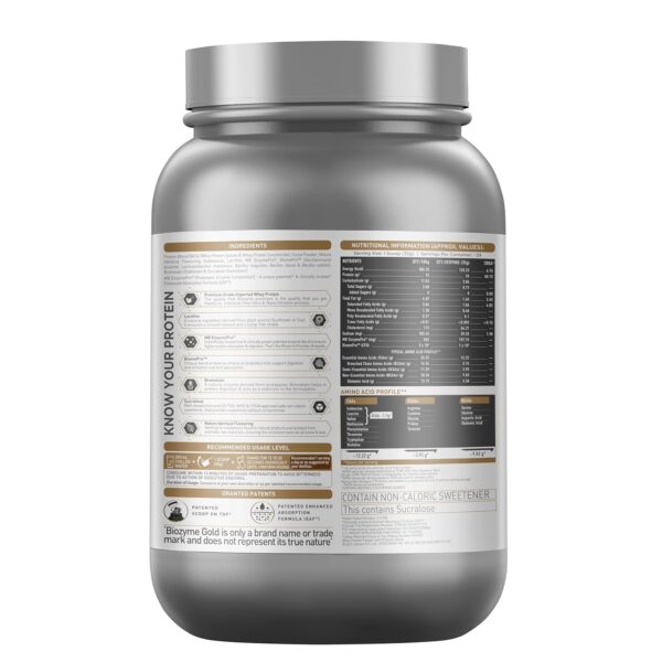 MuscleBlaze Biozyme Gold 100% Whey Protein (Double Rich Chocolate, 1kg / 2.2 lb) | Whey Isolate as Primary Protein Source