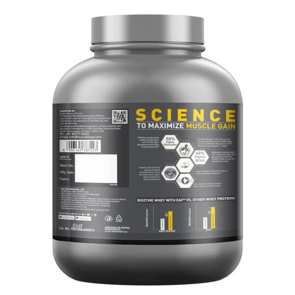 MuscleBlaze Biozyme Iso-Zero, Low Carb Whey Protein Isolate, 26.4g Isolate Whey Per Scoop (Swiss Chocolate Hazelnut, 2kg / 4.4lbs) with USA Patent-Published Enhanced Absorption Formula (EAF®)