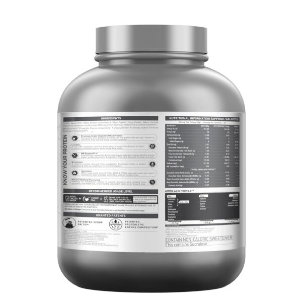MuscleBlaze Biozyme Performance Whey Protein Powder, Chocolate Hazelnut (2kg / 4.4lbs) | 25g Protein Per Scoop | Clinically Tested 50% Higher Protein Absorption