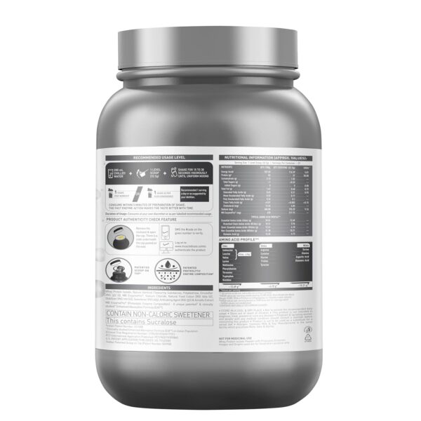 MuscleBlaze Biozyme Iso-Zero, Low Carb Whey Protein Isolate Powder, 27g Isolate Whey Per Scoop (Tropical Mango, 1kg / 2.2lbs) | USA Patent-Published Enhanced Absorption Formula (EAF)
