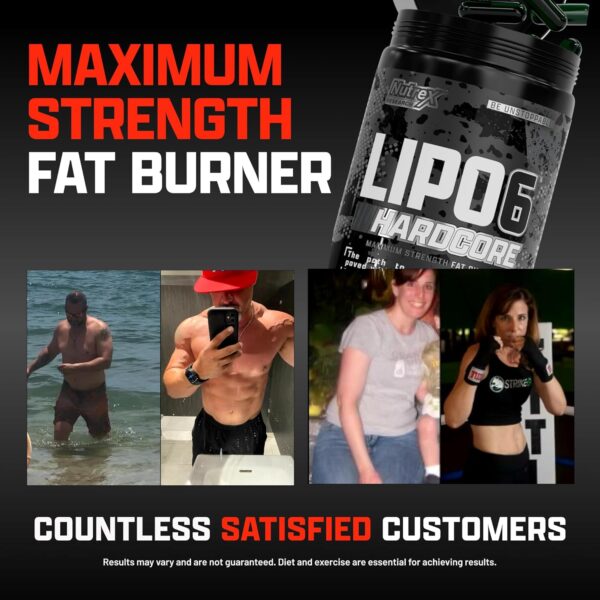 Nutrex Research Lipo-6 Hardcore Supplement, Supports Metabolism & Energy, Dietary Capsules – 60 Count