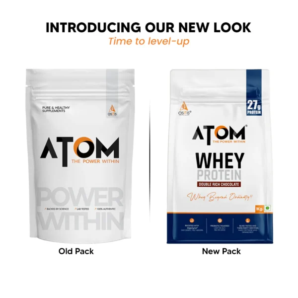 ATOM Whey Protein | USA Labdoor Certified For Accuracy & Purity | Double Rich Chocolate | 1 kg
