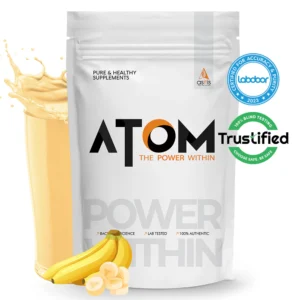 ATOM Whey Protein | USA Labdoor Certified For Accuracy & Purity | Banana Fusion | 1Kg
